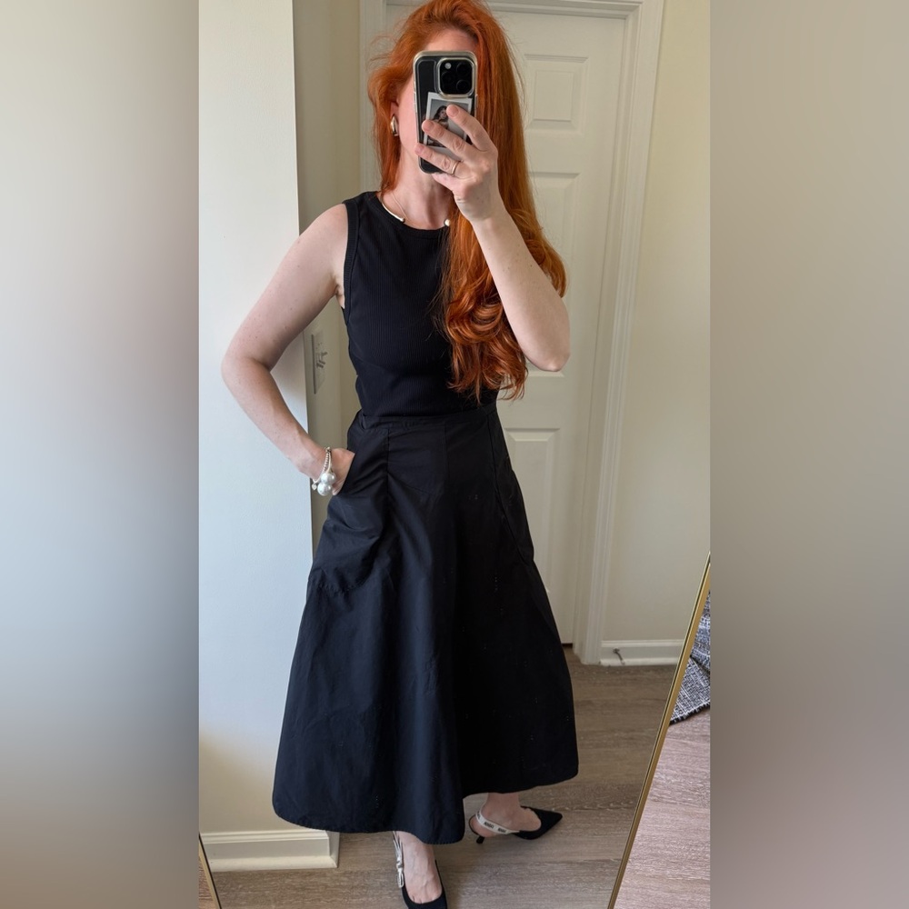 ZARA Black Sleeveless Midi Dress size S-M - excellent condition - Picture 7 of 7